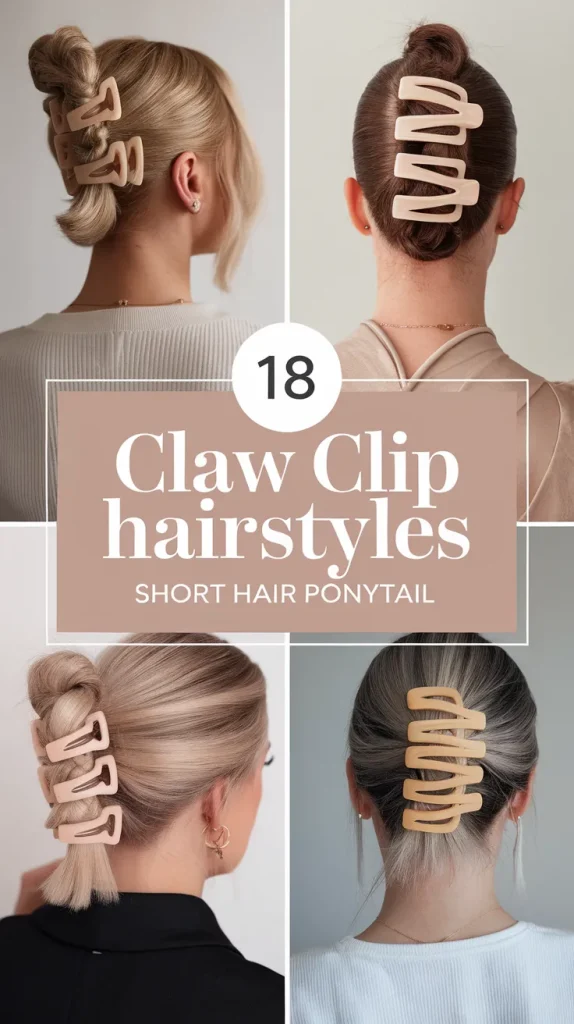 18 Trendy Claw Clip Hairstyles for Short Hair Ponytails Transform Your Look