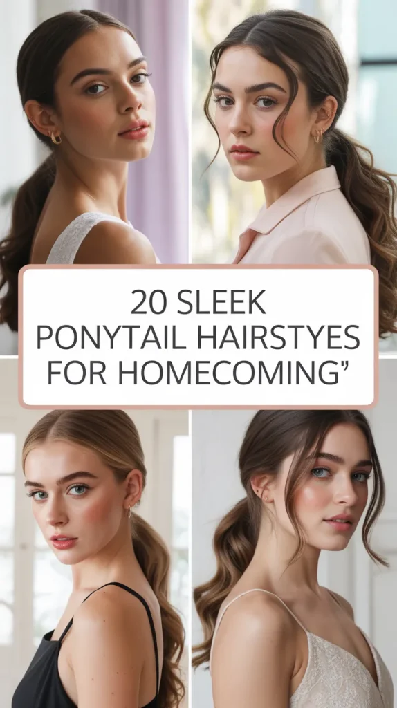 20 Cute Sleek Ponytail Hairstyles for Homecoming That Look Straight Out of a Fashion Show
