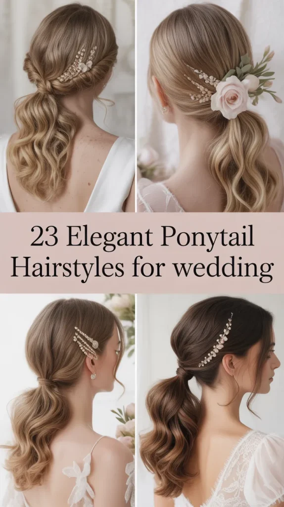 23 Elegant Ponytail Hairstyles for Wedding – Romantic, Classy & Totally Timeless