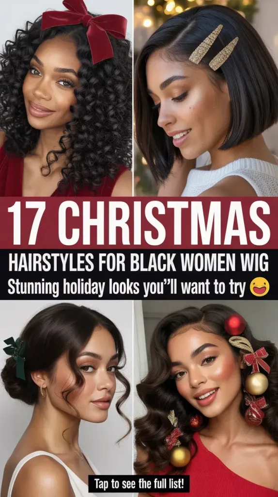 17 Christmas Hairstyles for Black Women Wig