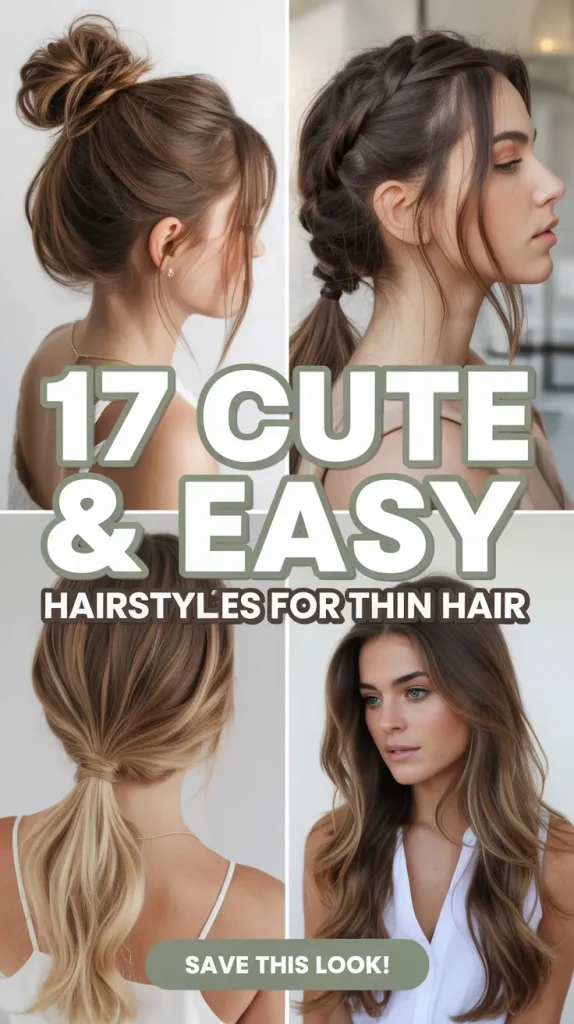 17 Cute & Easy Hairstyles for Thin Hair