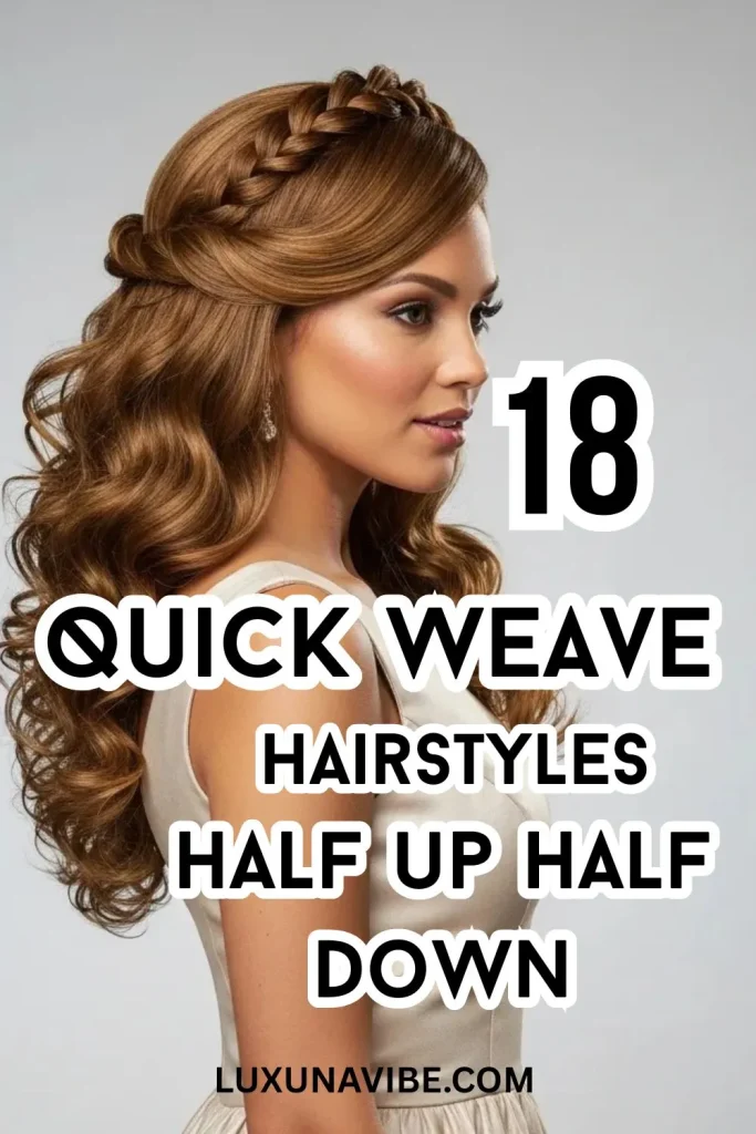 18 Quick Weave Hairstyles Half Up Half Down