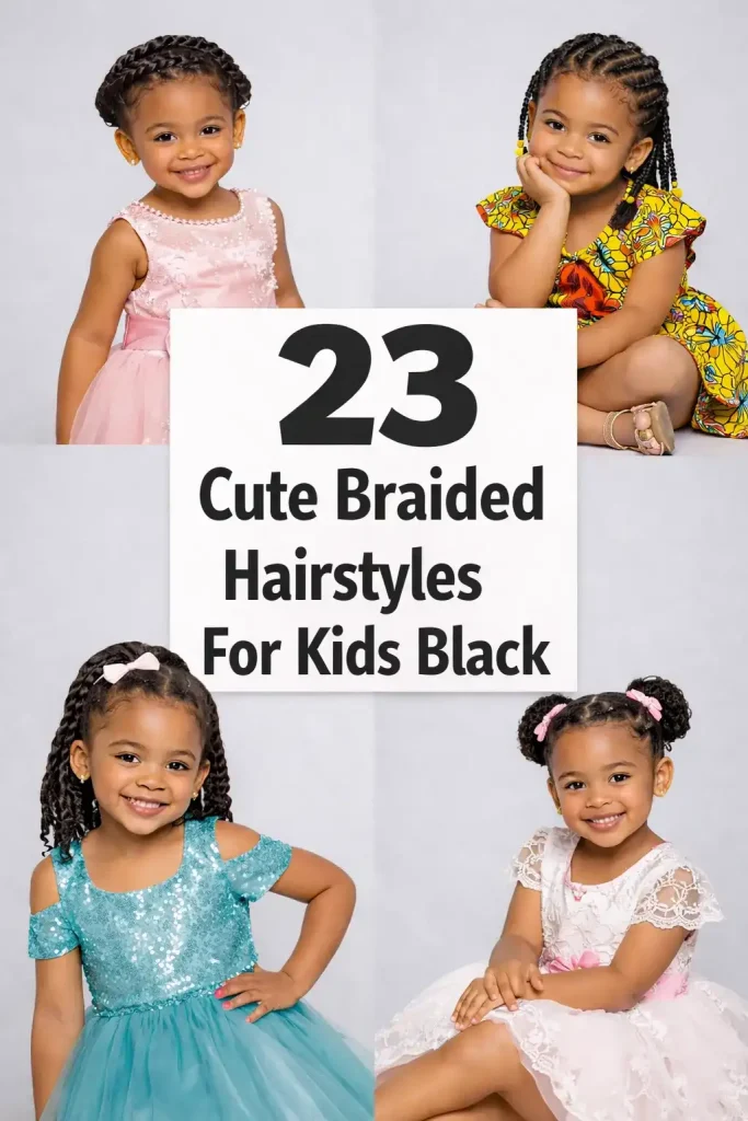 23 Cute Braided Hairstyles For Kids Black