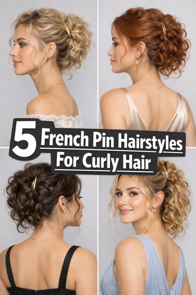 5 French Pin Hairstyles For Curly Hair 