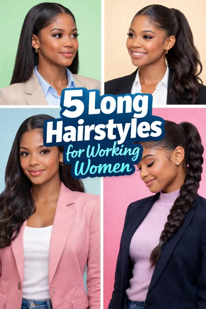 5 Long Hairstyles for Working Women 