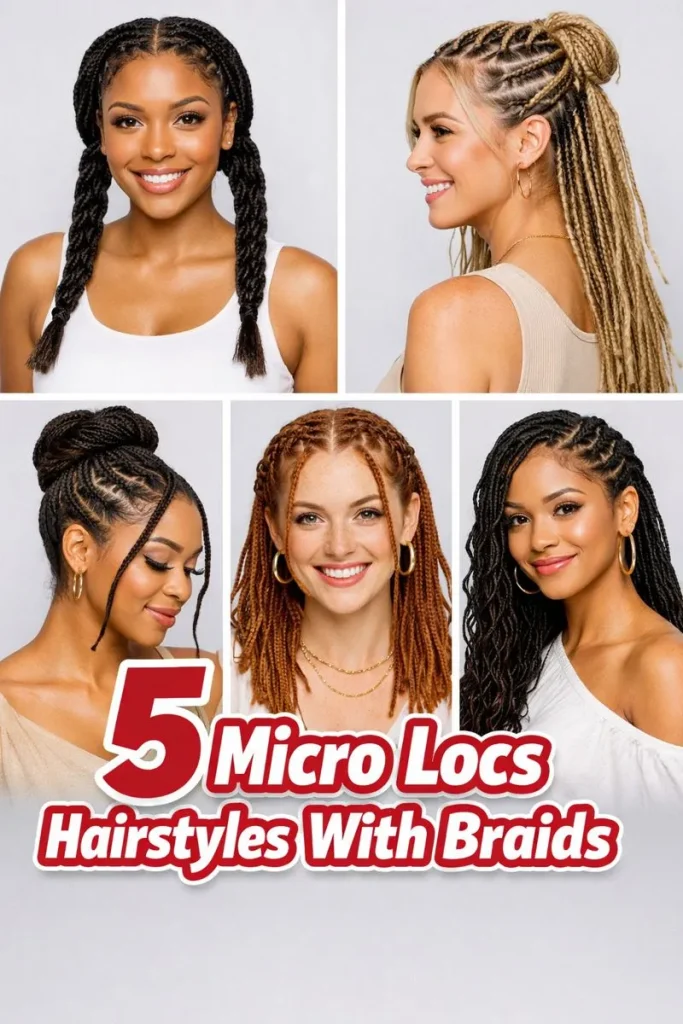 5 Micro Locs Hairstyles With Braids