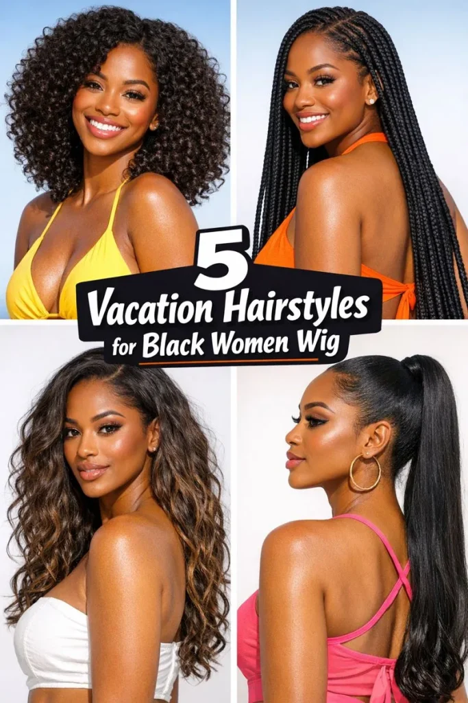 5 Vacation Hairstyles for Black Women Wig