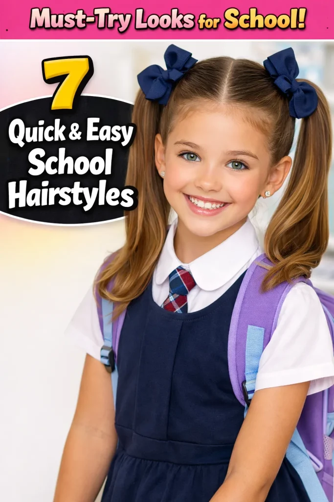 7 Quick & Easy School Hairstyles 