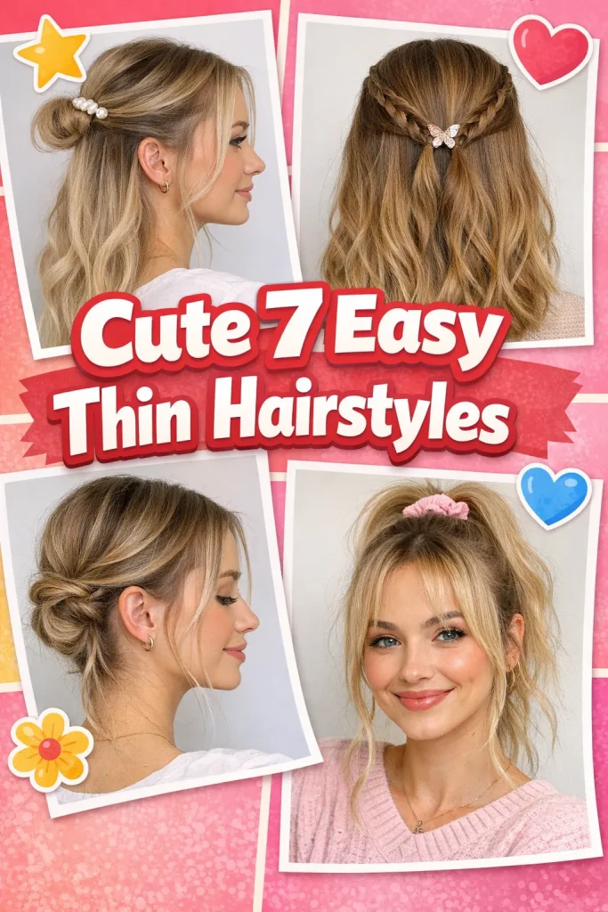 Cute 7 Easy Thin Hairstyles