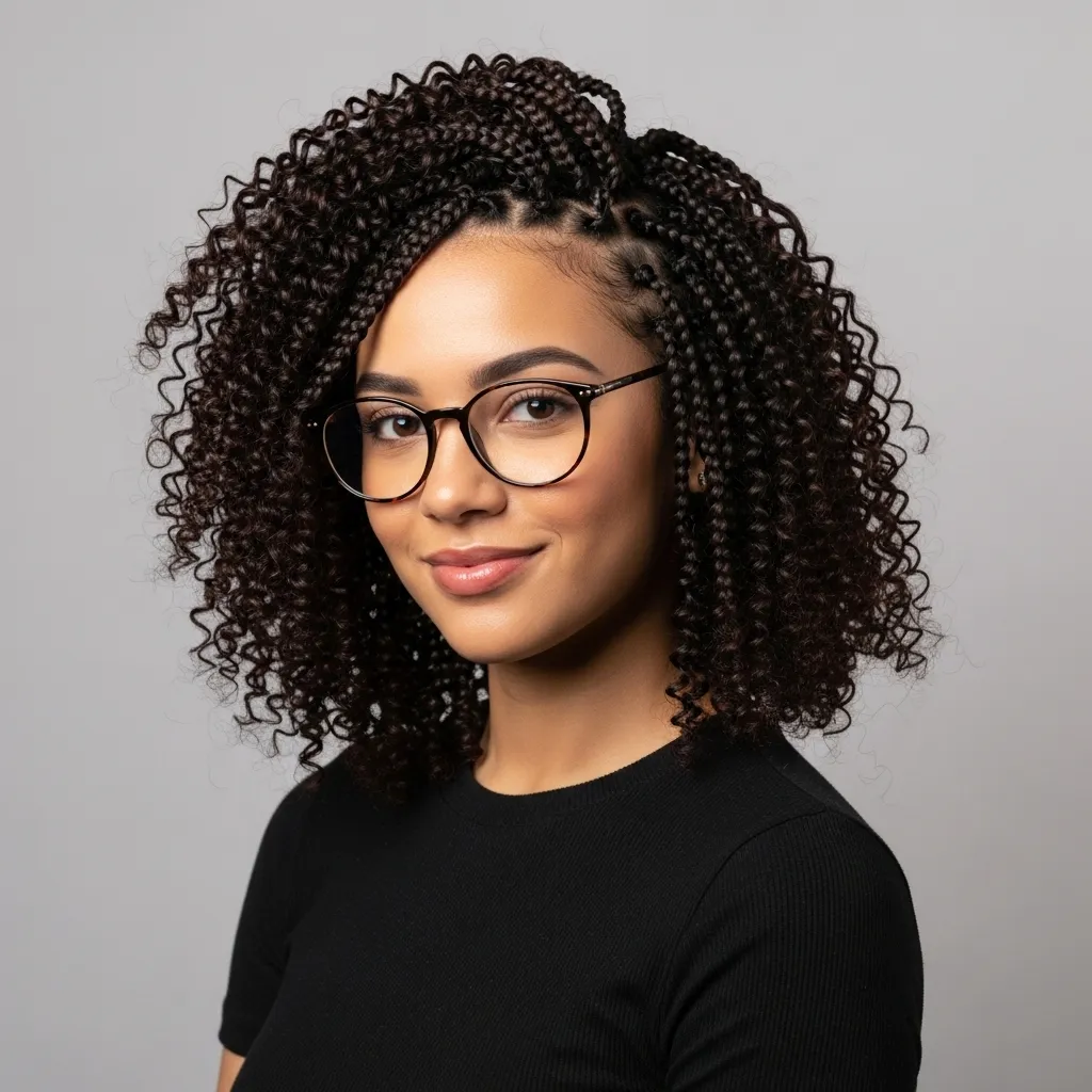18 Box Braided Bob Hairstyles With Curls