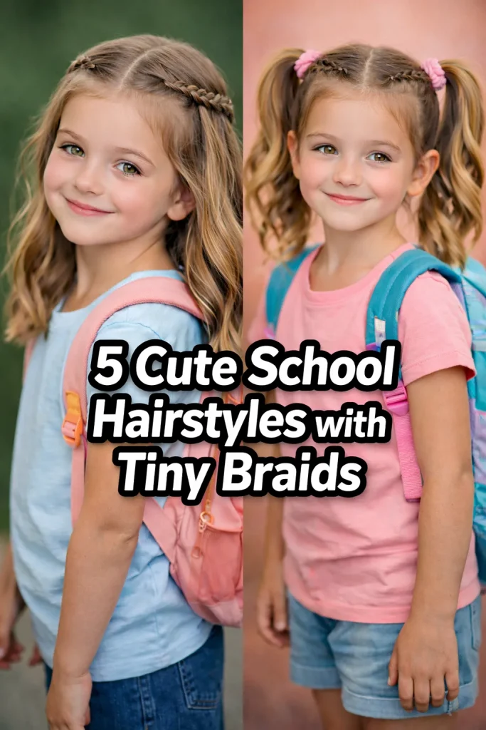 5 Easy School Hairstyles with Tiny Braids for Busy Mornings