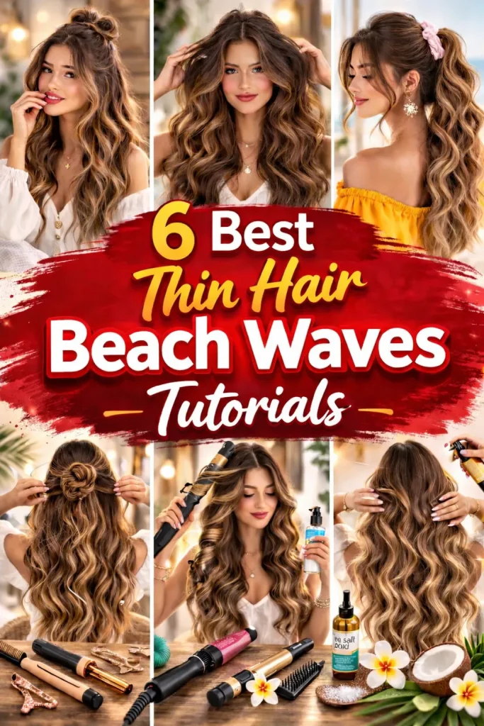6 Beach Waves Tutorials for Thin Hair That Add Volume