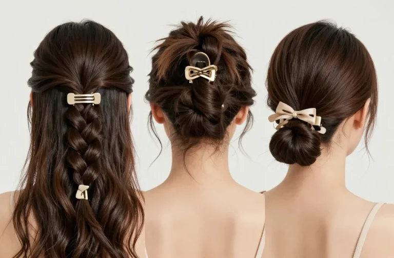 17 Model Off Duty Claw Clip Hairstyles: Quick Chic Looks