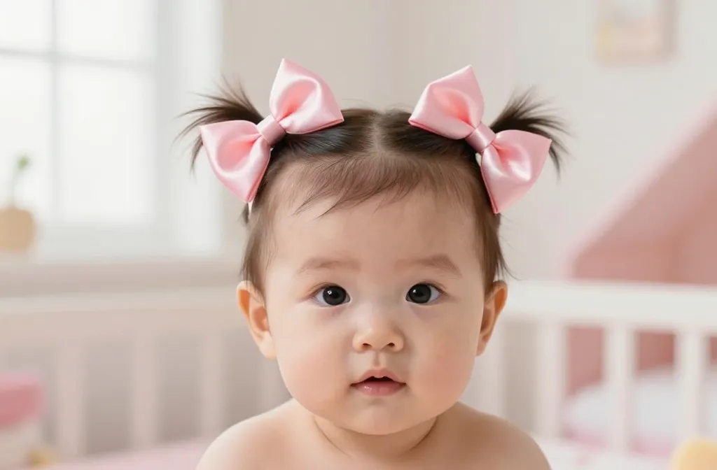15 Babygirl Hairstyle Infant Short Hair with Bows: Adorable Mini Hairstyles
